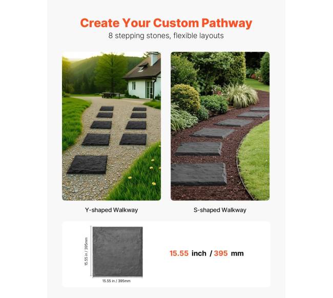 Dekoratyvinės sodo plytelės 8vnt5