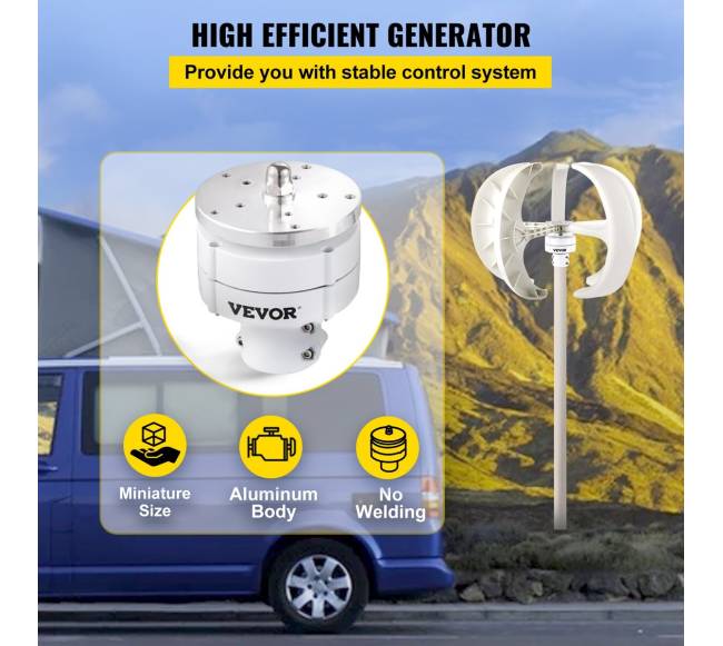 400W vertikalios ašies vėjo turbinų generatorius2