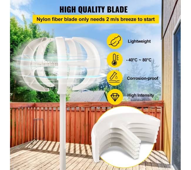 400W vertikalios ašies vėjo turbinų generatorius3