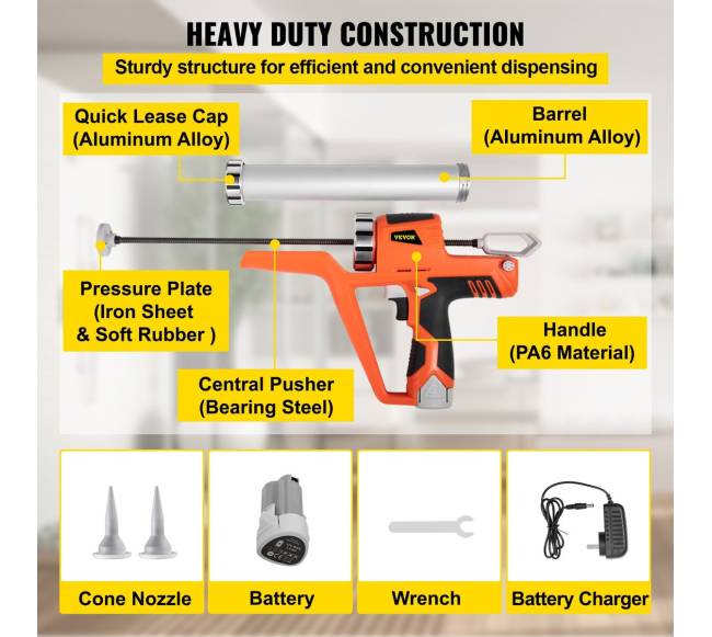 Elektrinis hermetiko pistoletas 300ml600ml4