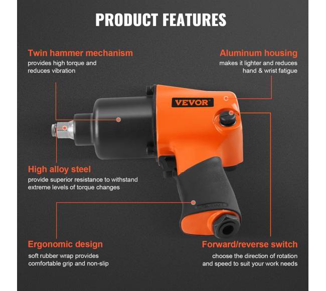 Pneumatinis smūginis veržliasukis 12" 2,7 kg2