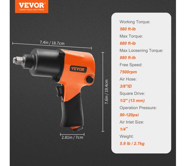 Pneumatinis smūginis veržliasukis 12" 2,7 kg6