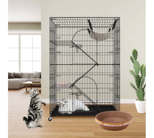 Katinas: 4 aukštų dideli narvai katėms7