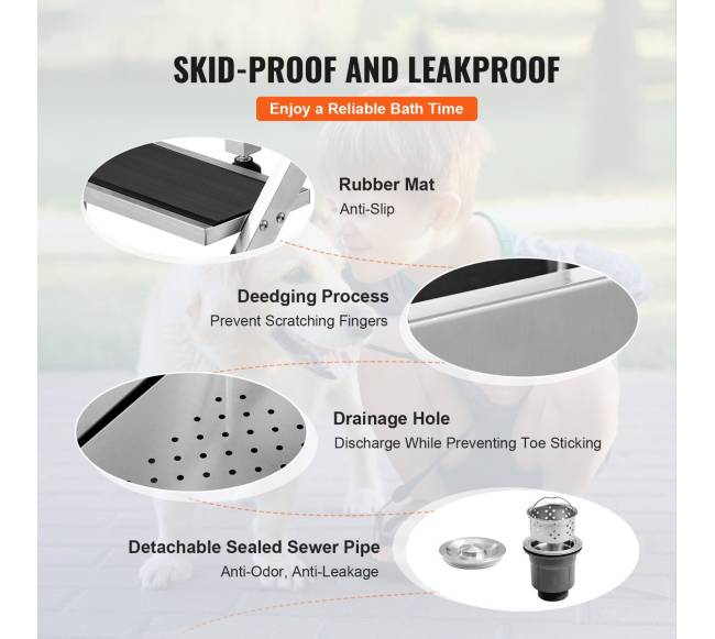 127 cm namų šunų prausykla su laiptais4