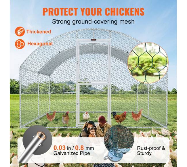 Didelis metalinis vištidė su bėgimo erdve2