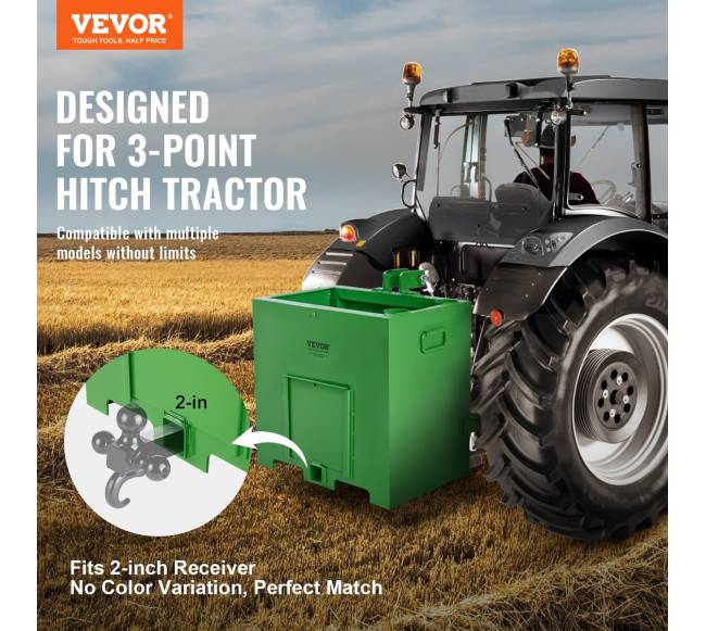 Traktoriaus 3 taškų balasto dėžė, 363 kg talpa1