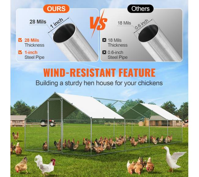 Didelis metalinis vištų namelis su aptvaru2