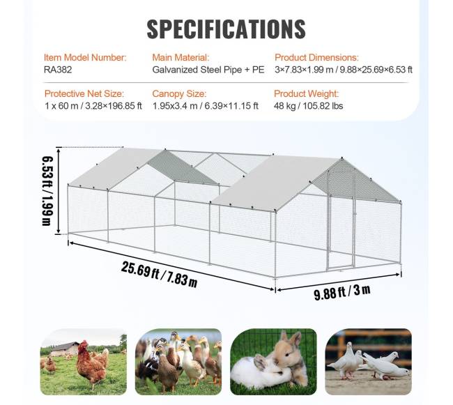 Didelis metalinis vištų namelis su aptvaru6