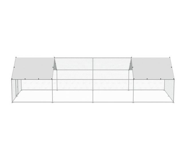 Didelis metalinis vištų namelis su aptvaru10