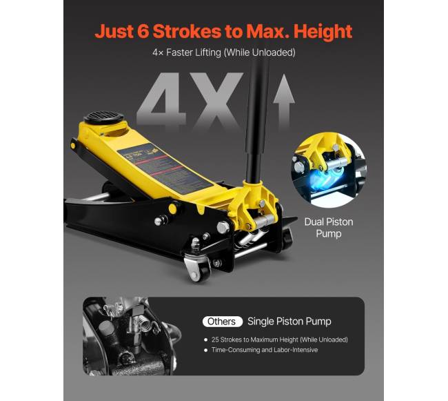 Žemo profilio domkratas 4 tonų plieninis1