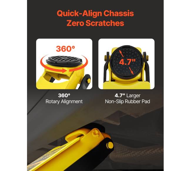 Žemo profilio domkratas 4 tonų plieninis4