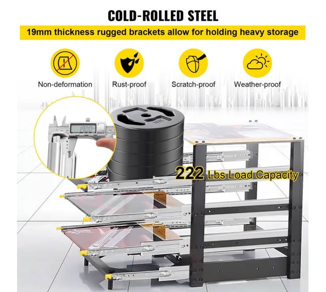 Spintelių bėgeliai su užraktu, 132.1 cm3