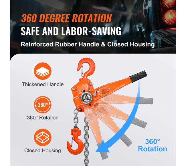 Rankinis svirties grandininis keltuvas, 3 tonos5