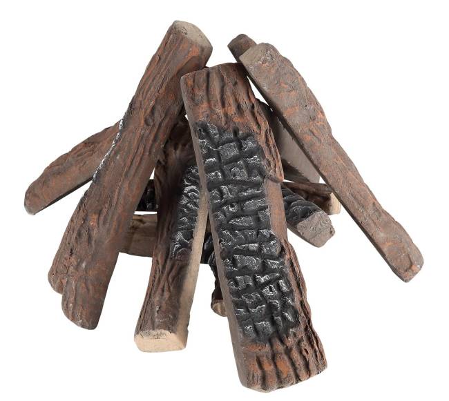 10 dalių keramikinės laužo malkos0