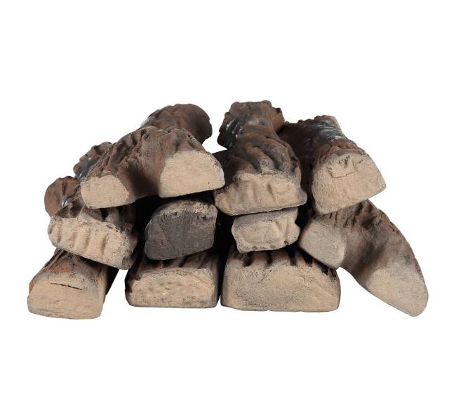 10 dalių keramikinės laužo malkos10