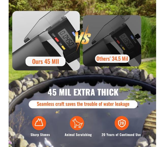 Tvenkinių plėvelė EPDM 6 x 7.6 m juoda3