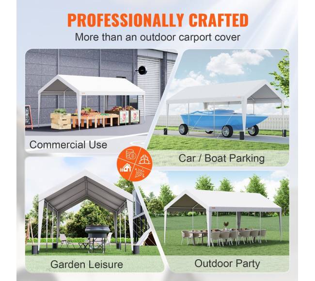 Automobilių pastogė 3x6 m su 8 poliais4