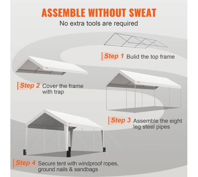 Automobilių pastogė 3x6 m su 8 poliais5