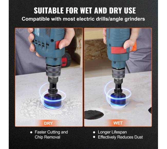 Deimantiniai grąžtai plytelėms, 11 vnt. rinkinys3