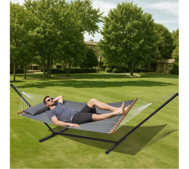 Dvivietis hamakas su stovu ir pagalvėle7