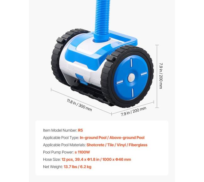 Baseino dulkių siurblys su 2 ratais6