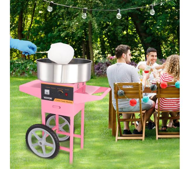 Komercinis cukraus vatos aparatas su vežimėliu7