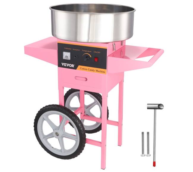 Komercinis cukraus vatos aparatas su vežimėliu8
