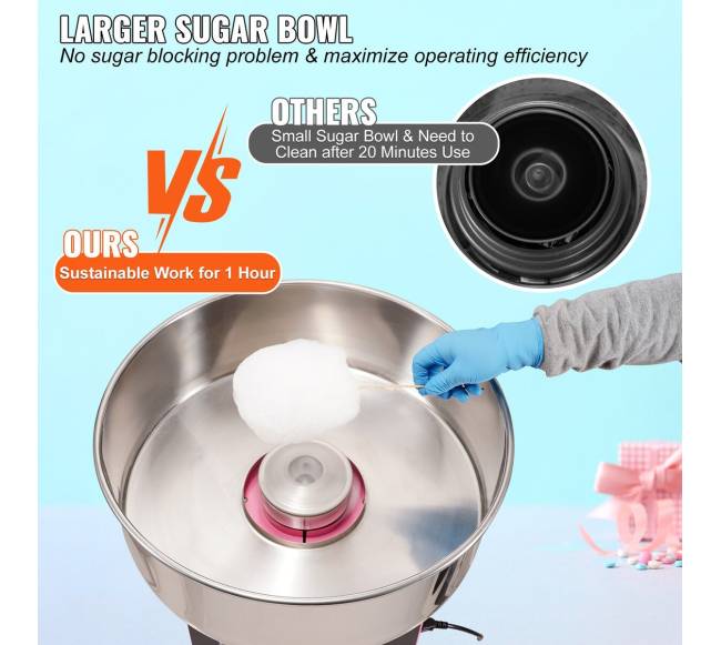 Cukraus vatos aparatas vakarėliams 1000W1