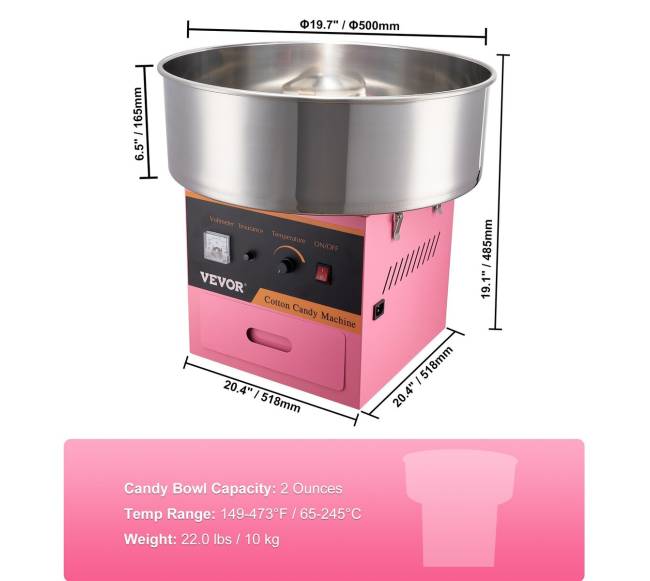 Cukraus vatos aparatas vakarėliams 1000W6