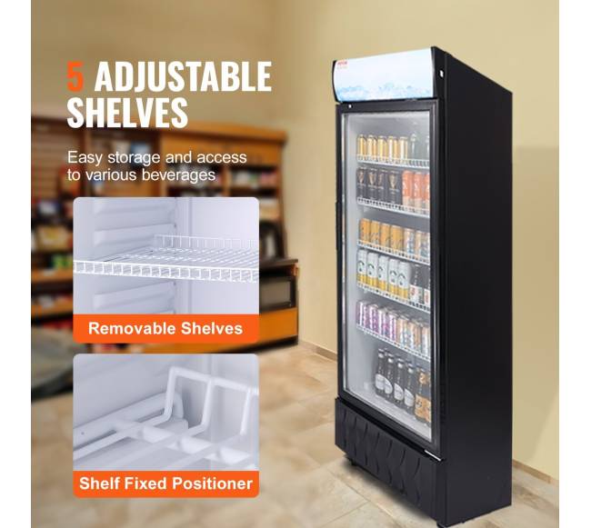 Komercinis šaldytuvas su 5 lentynomis2