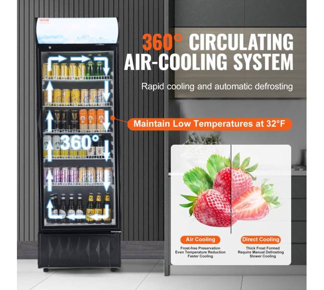 Komercinis šaldytuvas su 5 lentynomis4