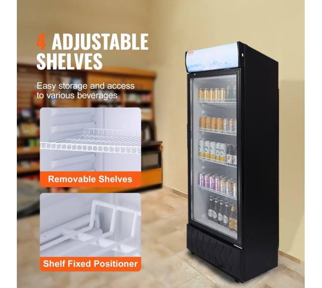 Komercinis šaldytuvas su 4 lentynomis2