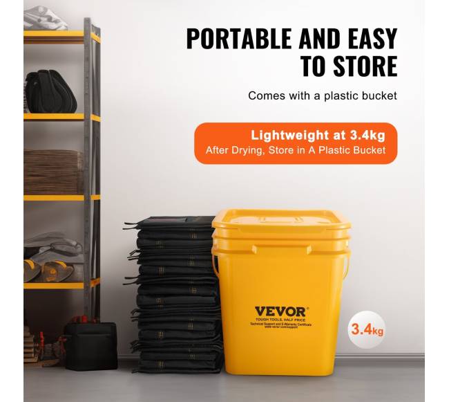 Užtvankų barjerai 10 vnt. su kibiru4