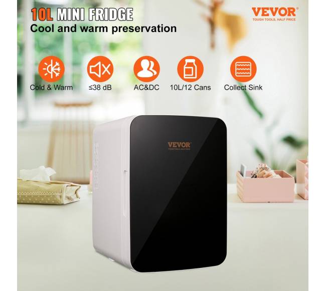 Mini šaldytuvas 10 litrų, juodas1