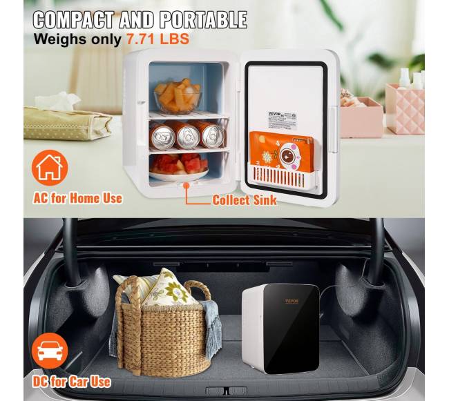 Mini šaldytuvas 10 litrų, juodas5