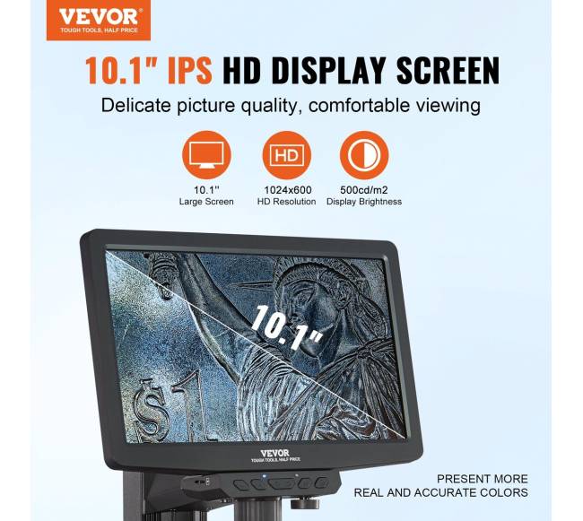 Mikroskopas su 10.1 colio ekranu ir 1300X didinimu1