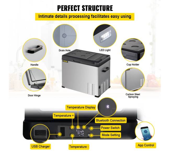 Automobilinis šaldytuvas su vienos zonos šaldikliu4