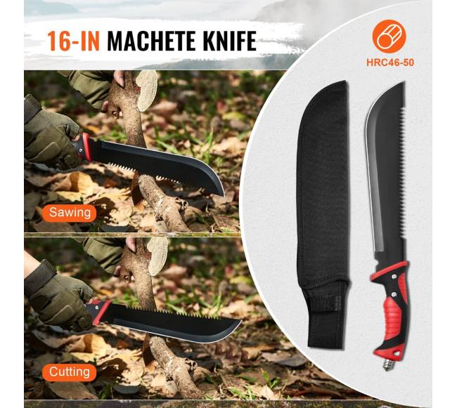 Stovyklavimo kirvis ir mačetė su priedais2