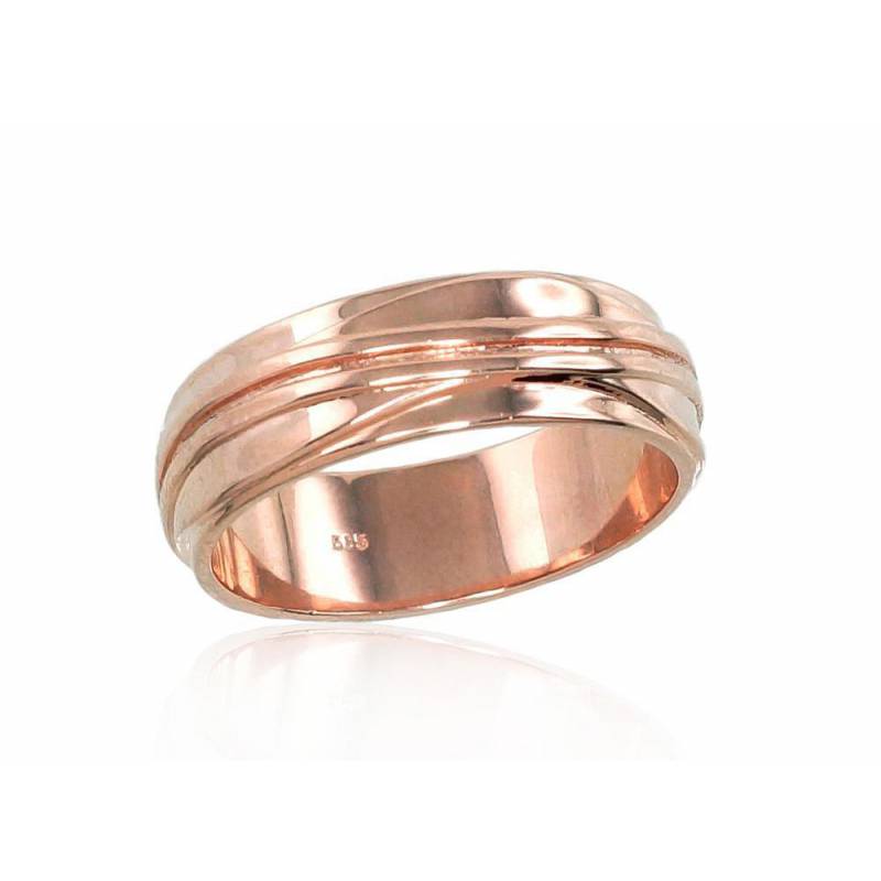 Auksinis vestuvinis žiedas. Praba: 585. Metalas: Raudonas Auksas0