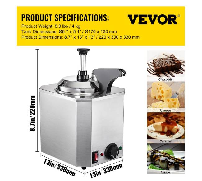 karamelės ir sūrio šildytuvas su pompa6