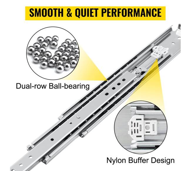 Stiprios stalčių bėgiai su užraktu 226 kg2