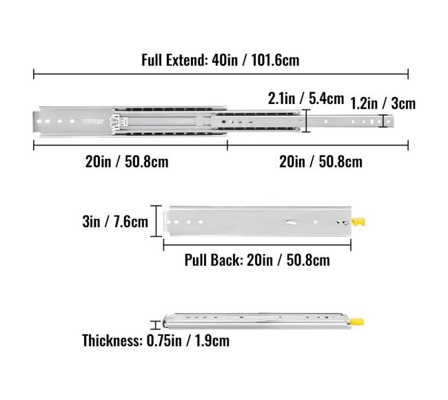 Stiprios stalčių bėgiai su užraktu 226 kg7