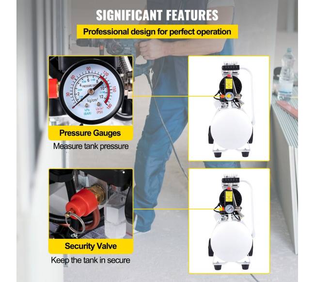 Nevaržomas oro kompresorius 18L, 850W3