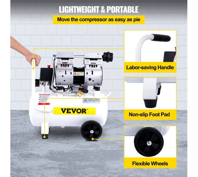 Nevaržomas oro kompresorius 18L, 850W4