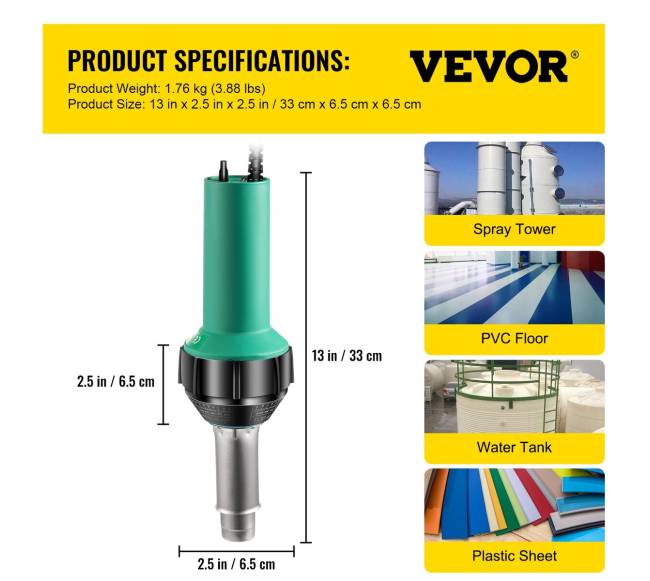 Stogų suvirinimo aparatas, PVC karšto oro pistoletas6