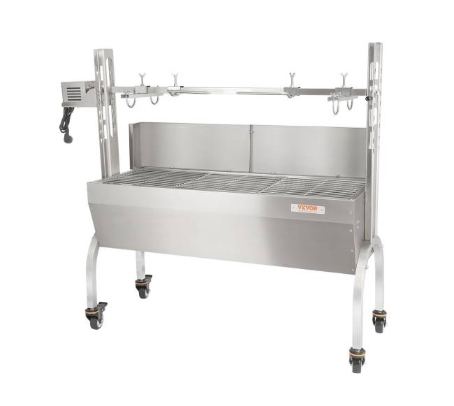 Grilis su fiksačiais ratais ir nerūdijančio plieno šakute9