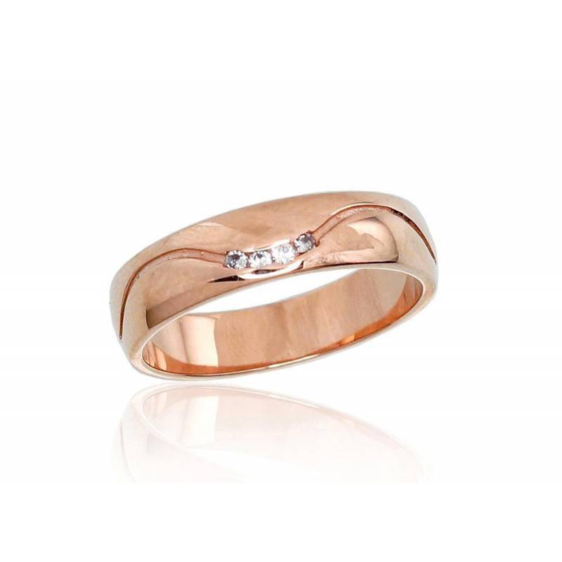 Auksinis vestuvinis žiedas. Praba: 585. Metalas: Raudonas Auksas0