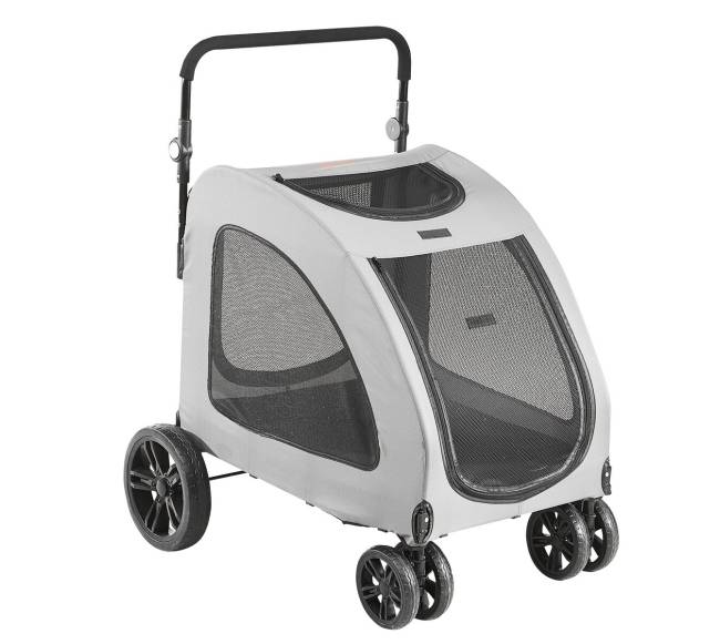 Šunų vežimėlis su 4 ratais ir stabdžiais8