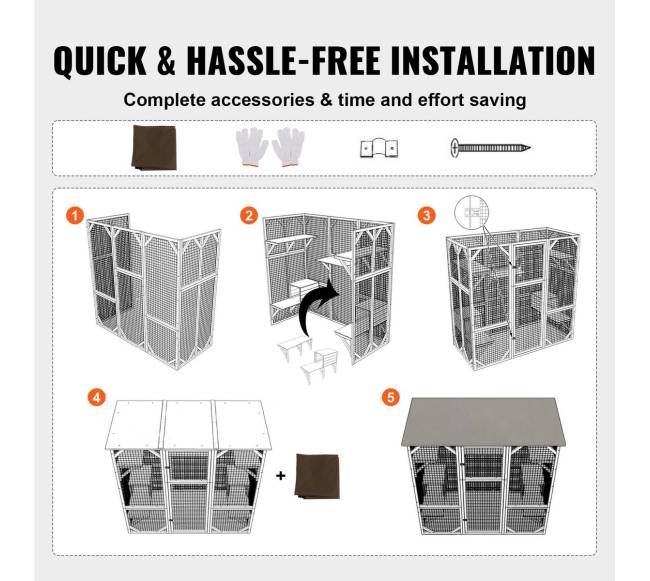 Lauko kačių namelis su 5 platformomis4