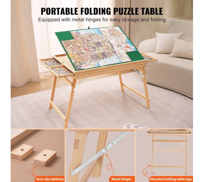 1500 dalių dėlionių stalas su stalčiais3